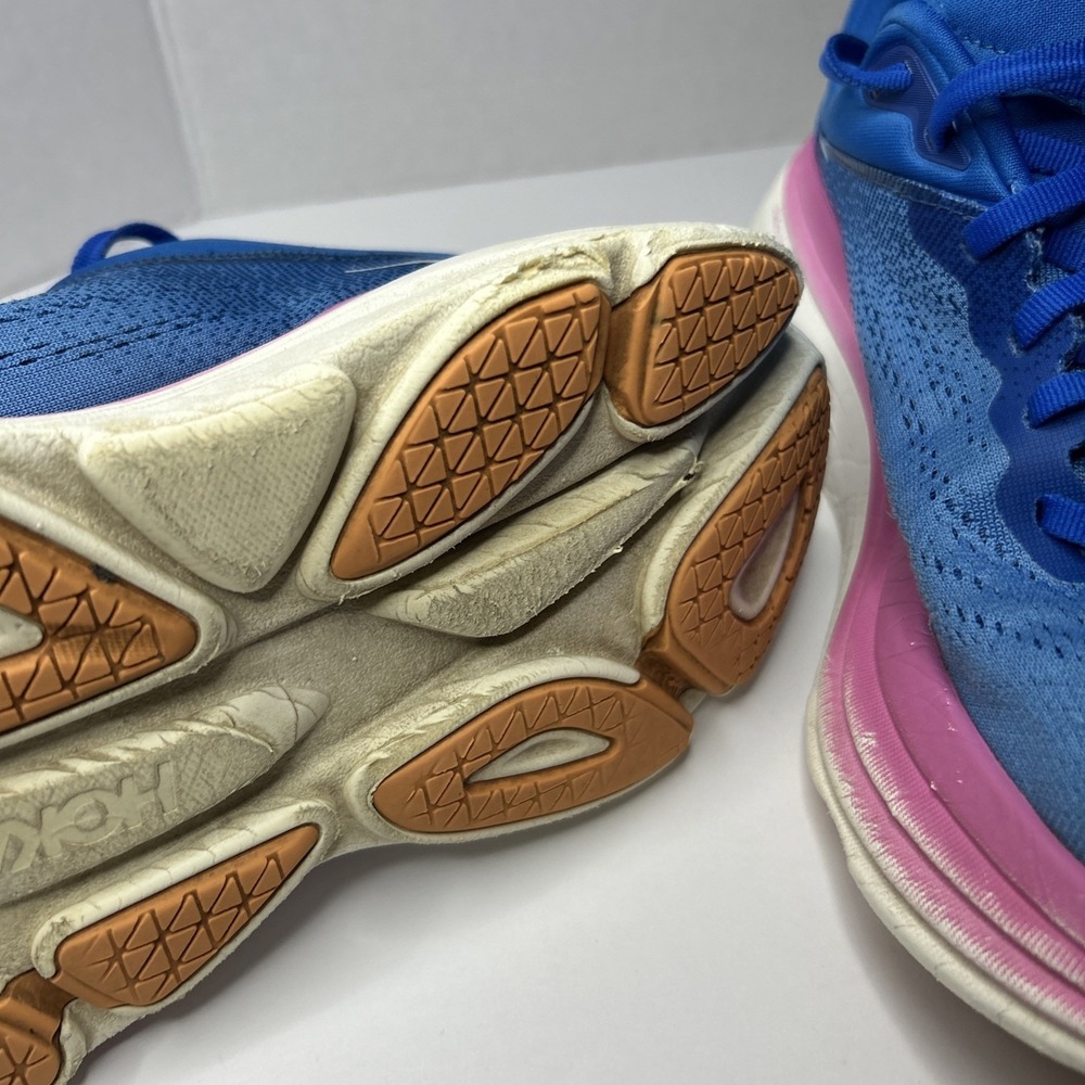 Size 9 B WOMENS Hoka Bondi 8 Coastal Sky Blue Pink - Picture 10 of 16